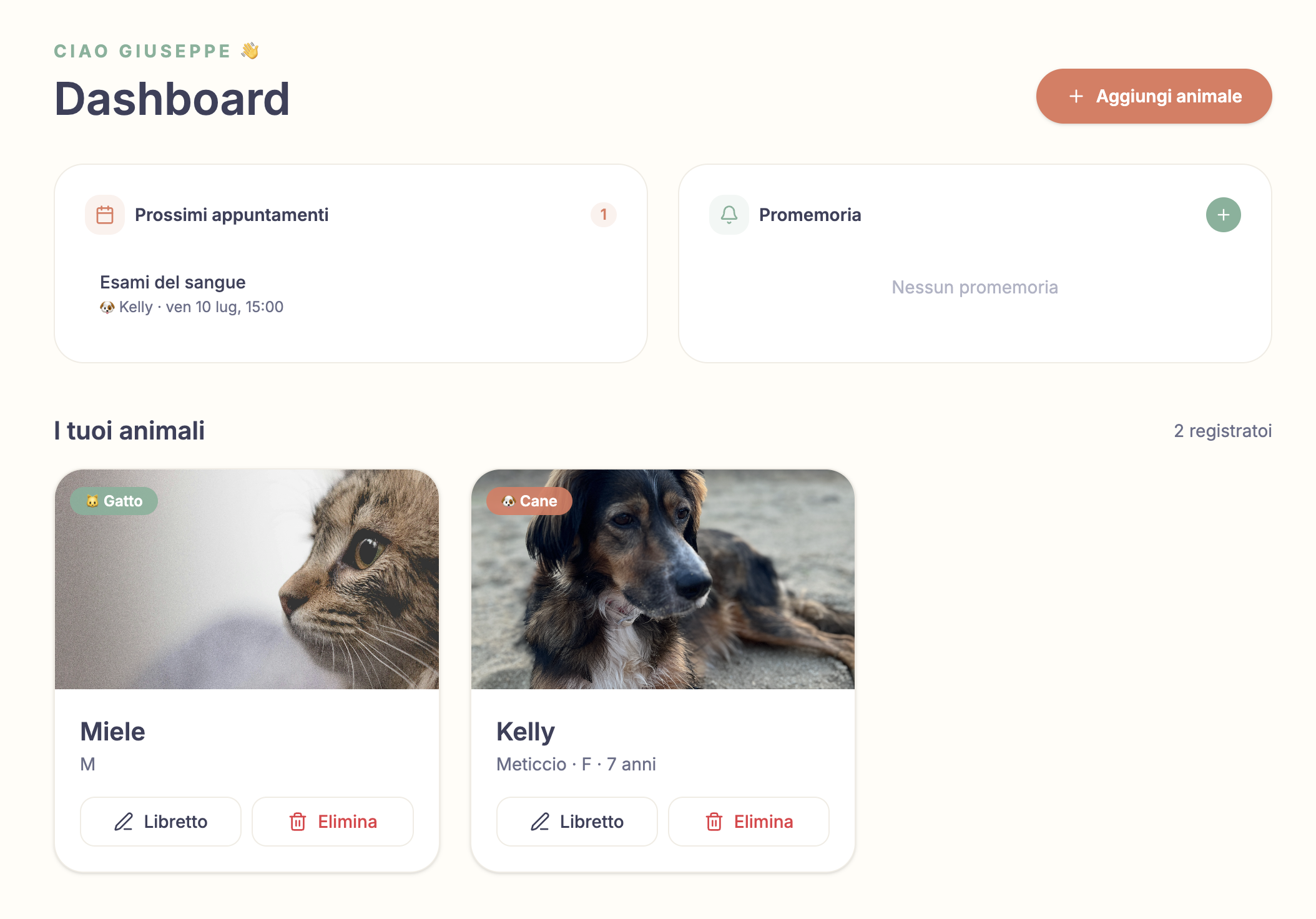 Dashboard MyInfoPet